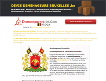 Tablet Screenshot of devis-demenageurs-bruxelles.be